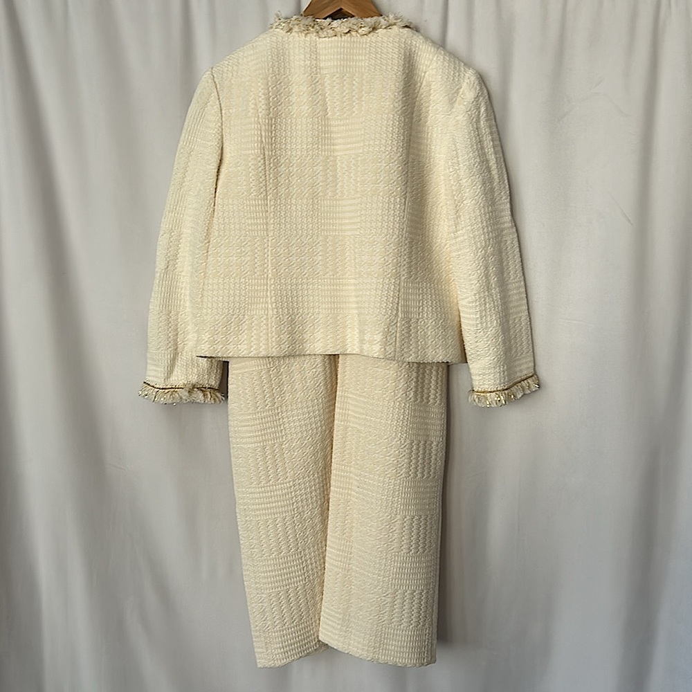 Sara Campbell NWT Ivory and Gold Chemise Dress and Jacket Set **Size 6/M**🌺🌺 - Picture 2 of 9